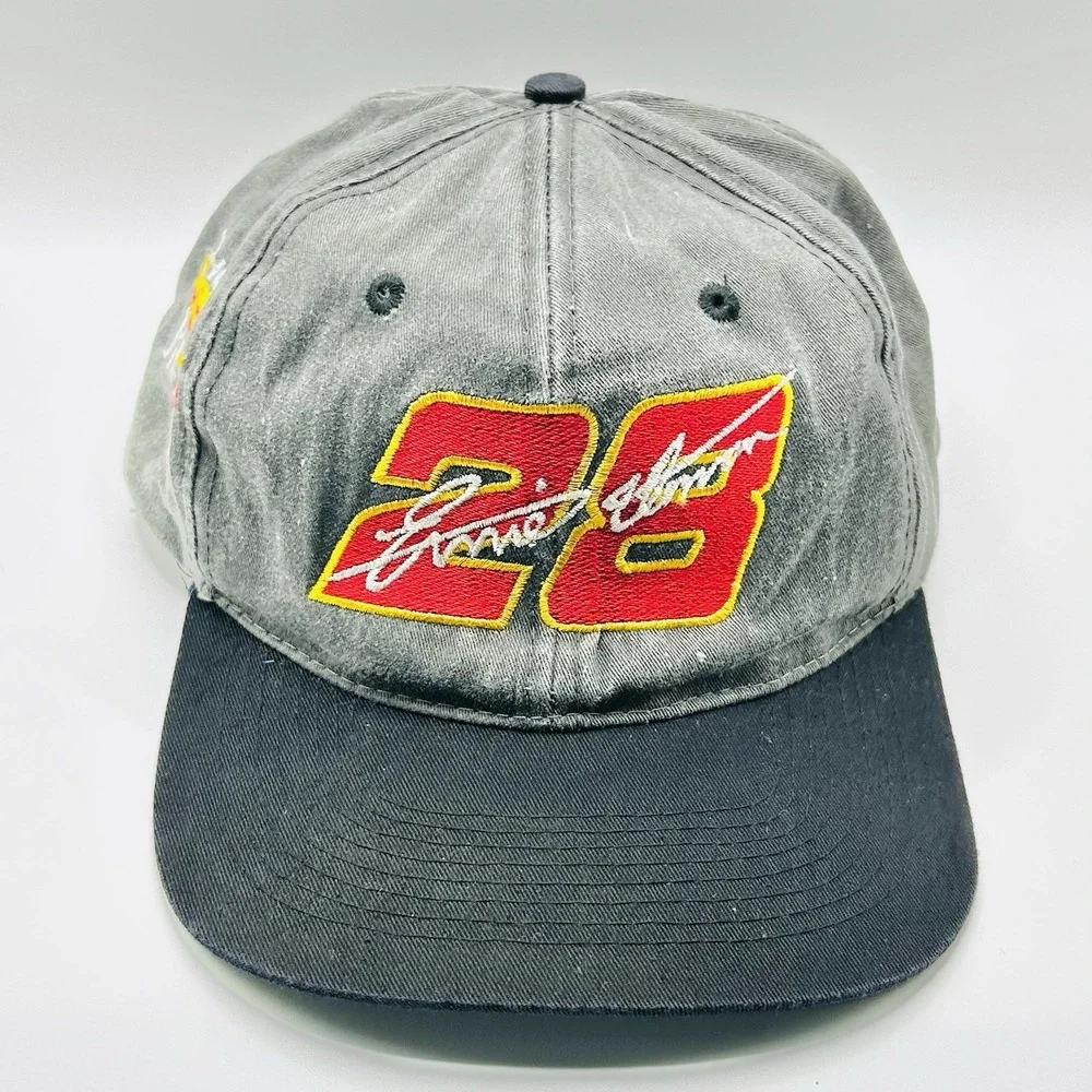 Ernie Irvan #28 NASCAR Racing 2-Tone Hat Cap Snapback Adjustable Gray Sports